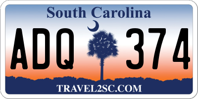 SC license plate ADQ374