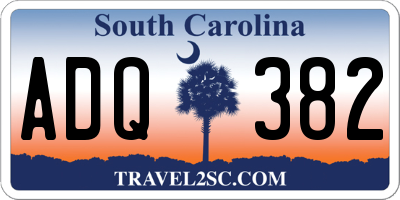 SC license plate ADQ382