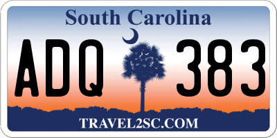 SC license plate ADQ383