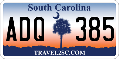 SC license plate ADQ385