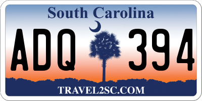 SC license plate ADQ394