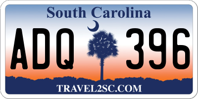 SC license plate ADQ396