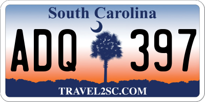 SC license plate ADQ397