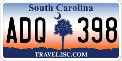 SC license plate ADQ398