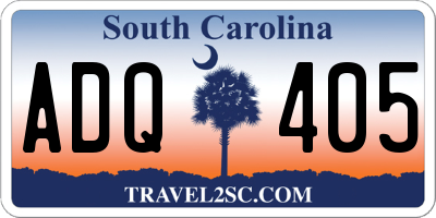 SC license plate ADQ405