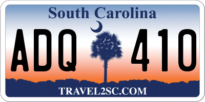 SC license plate ADQ410