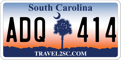 SC license plate ADQ414