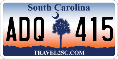 SC license plate ADQ415