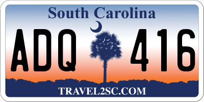 SC license plate ADQ416