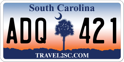 SC license plate ADQ421