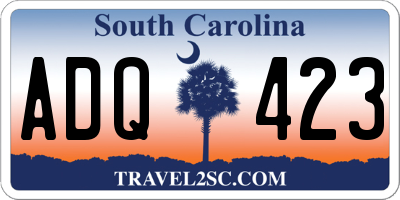 SC license plate ADQ423