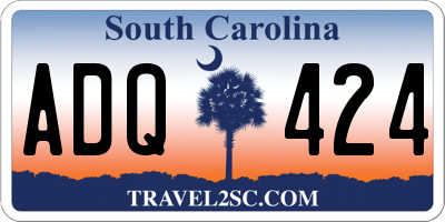 SC license plate ADQ424