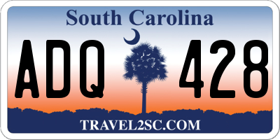 SC license plate ADQ428