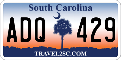 SC license plate ADQ429