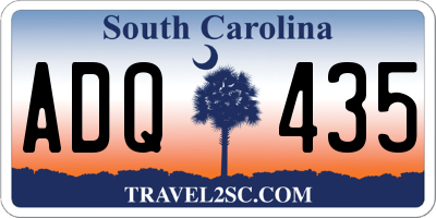 SC license plate ADQ435