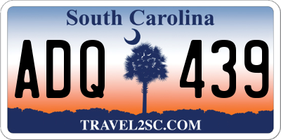 SC license plate ADQ439