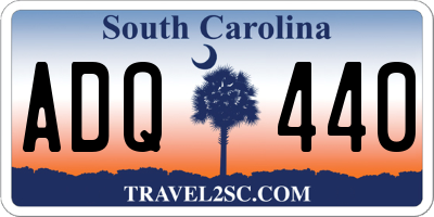 SC license plate ADQ440