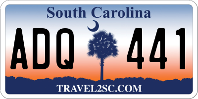 SC license plate ADQ441