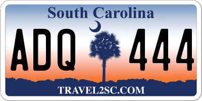SC license plate ADQ444
