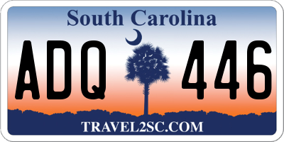 SC license plate ADQ446