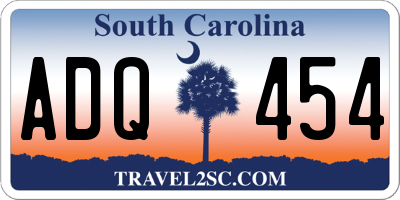 SC license plate ADQ454