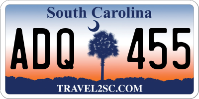 SC license plate ADQ455