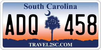 SC license plate ADQ458