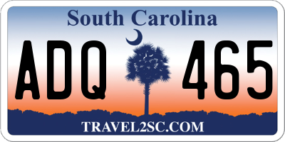 SC license plate ADQ465