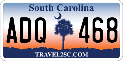 SC license plate ADQ468