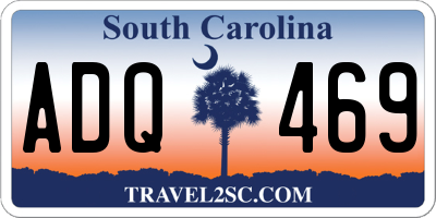 SC license plate ADQ469