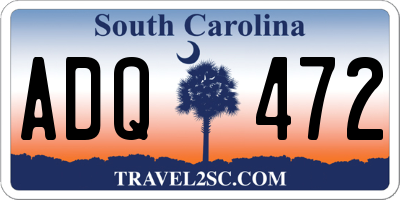 SC license plate ADQ472