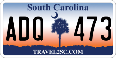 SC license plate ADQ473