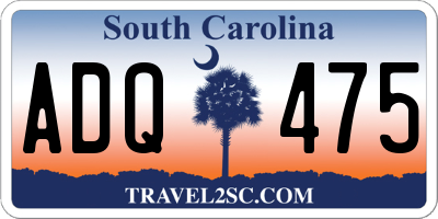SC license plate ADQ475