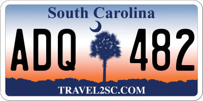 SC license plate ADQ482