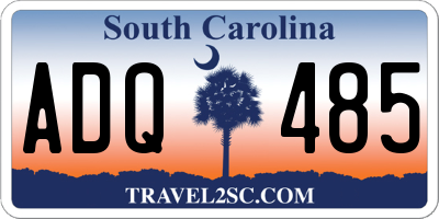 SC license plate ADQ485