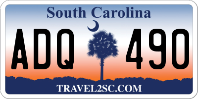 SC license plate ADQ490