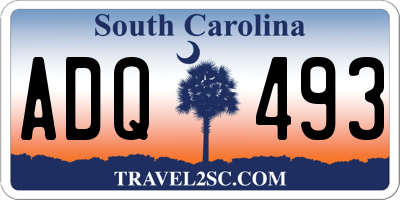 SC license plate ADQ493