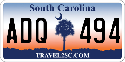 SC license plate ADQ494