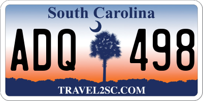 SC license plate ADQ498