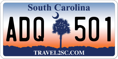 SC license plate ADQ501