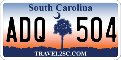 SC license plate ADQ504