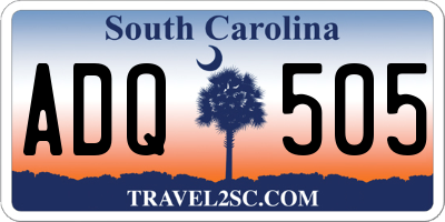 SC license plate ADQ505