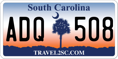 SC license plate ADQ508