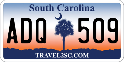 SC license plate ADQ509