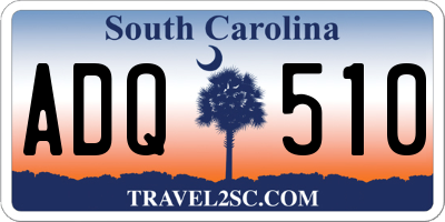 SC license plate ADQ510