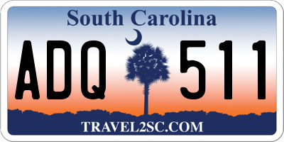 SC license plate ADQ511