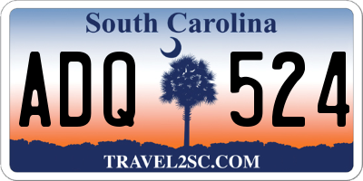 SC license plate ADQ524
