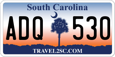 SC license plate ADQ530