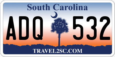 SC license plate ADQ532