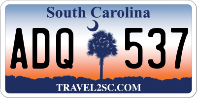 SC license plate ADQ537